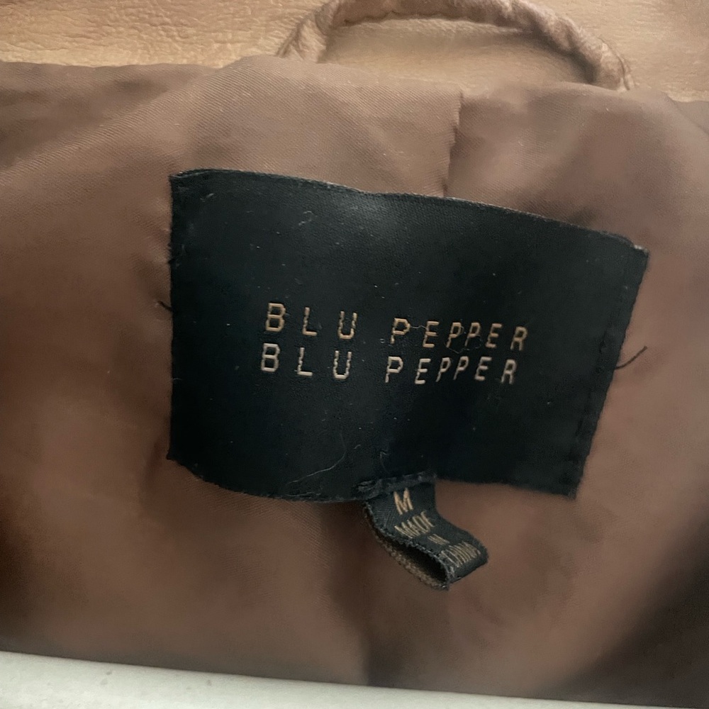 Brown leather jacket